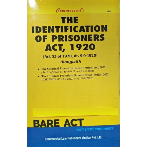 Commercial's The Identification of Prisoners Act, 1920 Bare Act 2023	